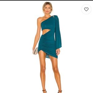 Michael Costello teal green cocktail dress. Size Small
